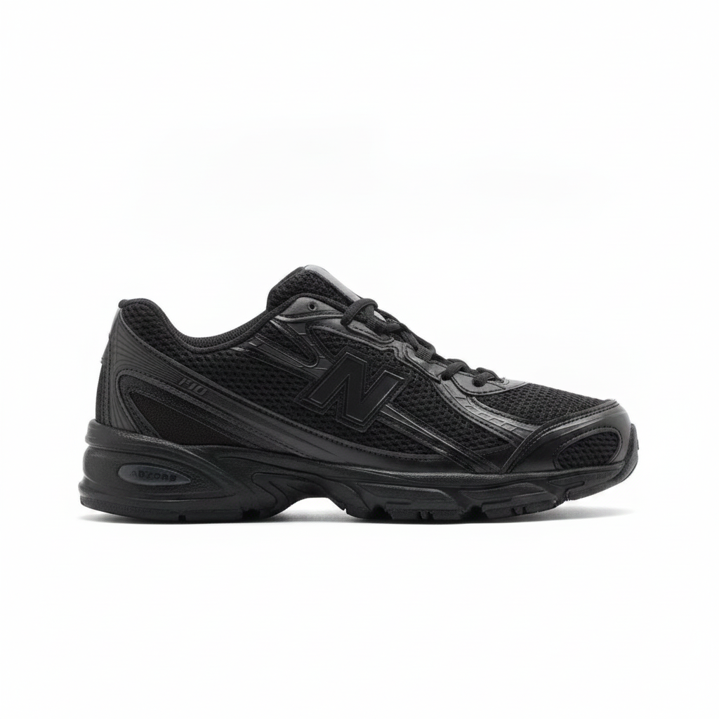 Zapatillas Urbanas Unisex Negras Monocromáticas