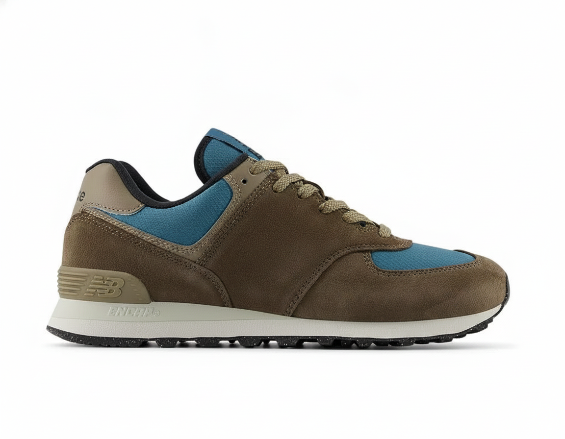 Zapatilla Urbana para Hombre Bicolor Café y Celeste