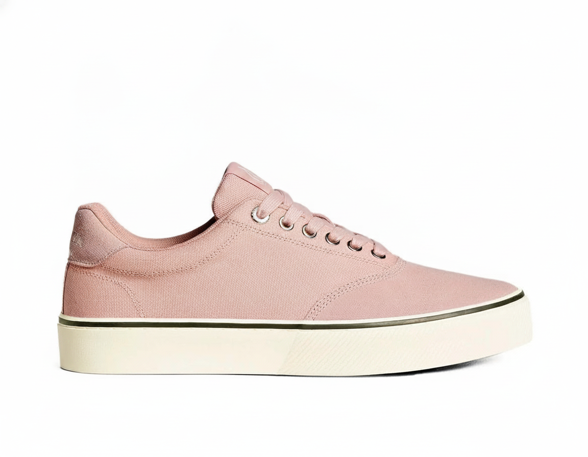 Zapatilla Casual Skate de Gamuza para Mujer Rosada