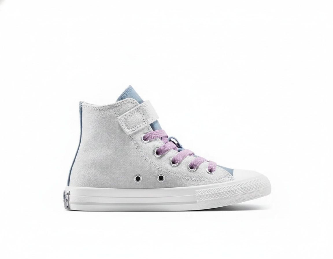 Zapatillas Urbanas Niños Caña Alta de Lona Gris