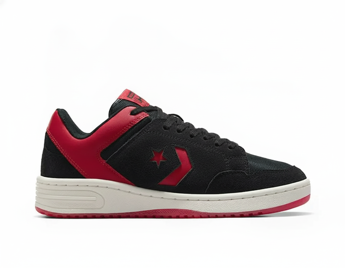 Zapatilla Urbana Casual Hombre Bicolor Negro Rojo