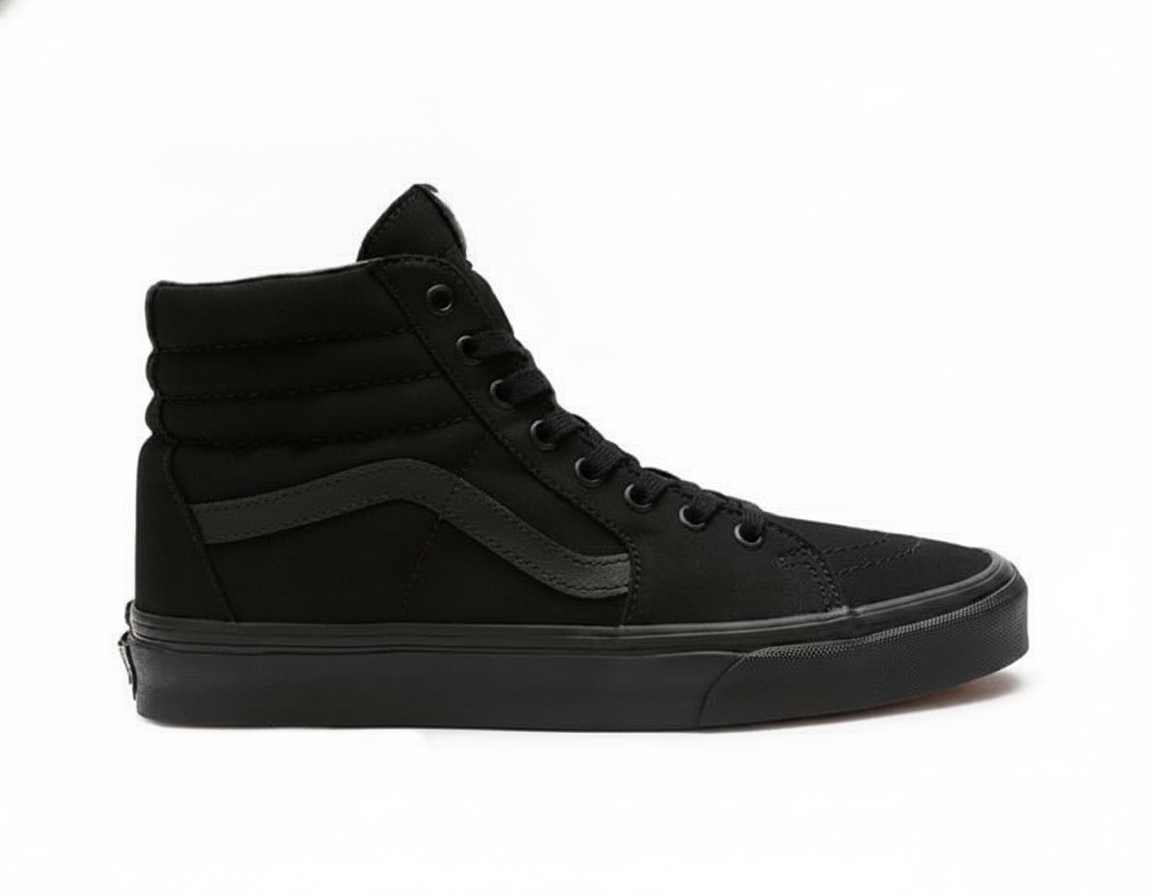 Zapatilla Urbana Caña Alta Unisex Negra