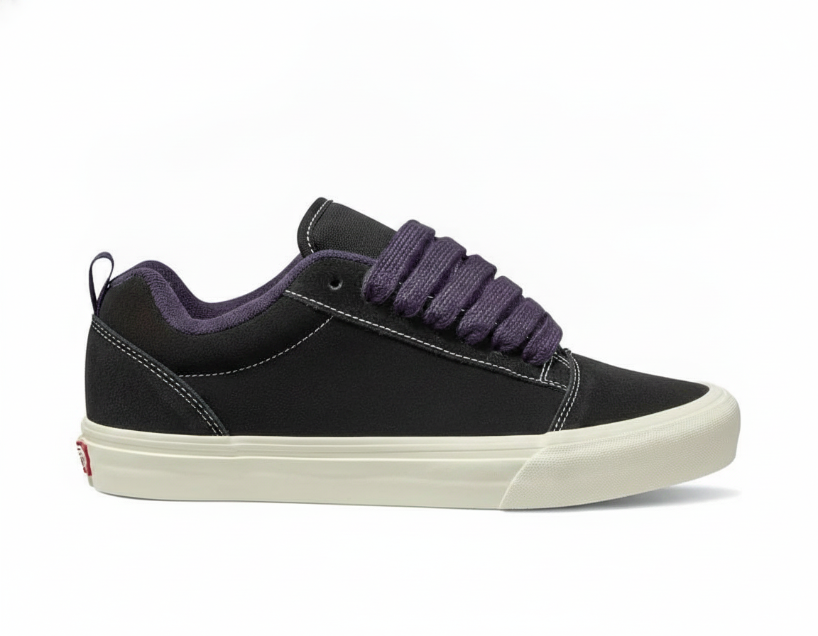 Zapatilla Casual Unisex de Gamuza - Negro y Morado