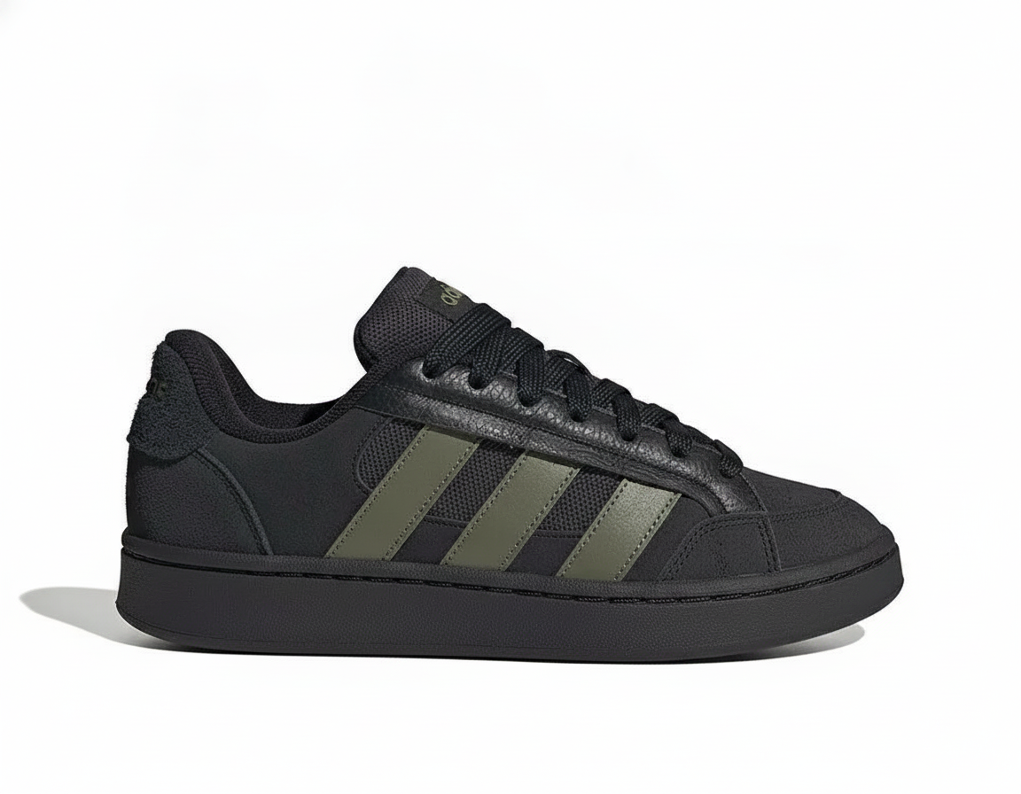 Zapatilla Urbana de Cuero para Hombre - Negro
