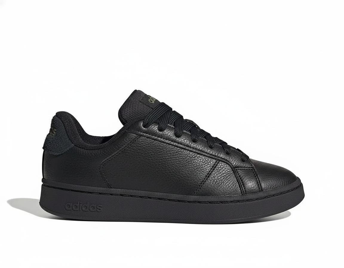 Zapatilla Urbana de Cuero para Hombre - Estilo Skater Negro