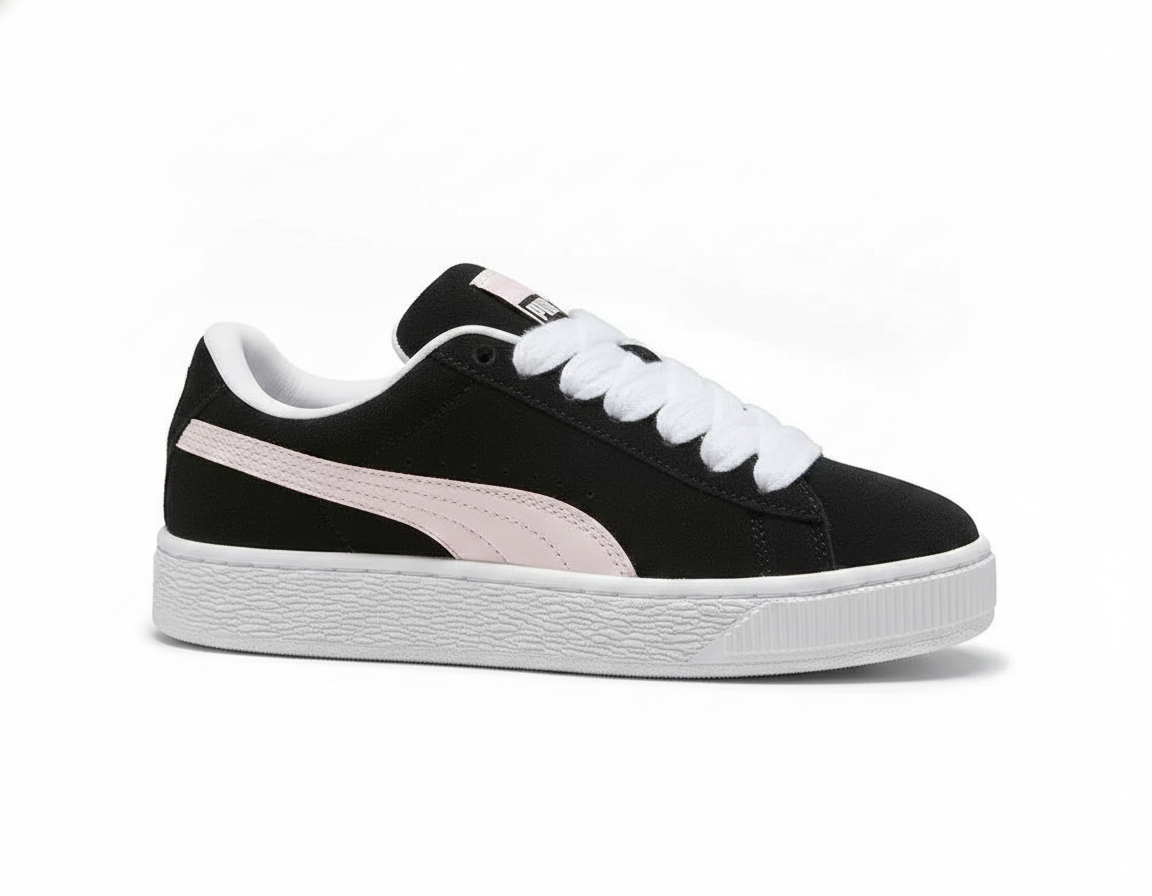 Zapatilla Urbana Casual Mujer Negro-Rosado