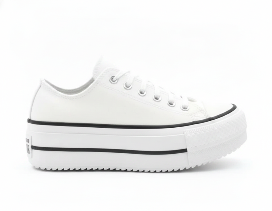 Zapatilla Urbana con Plataforma para Mujer - Blanco