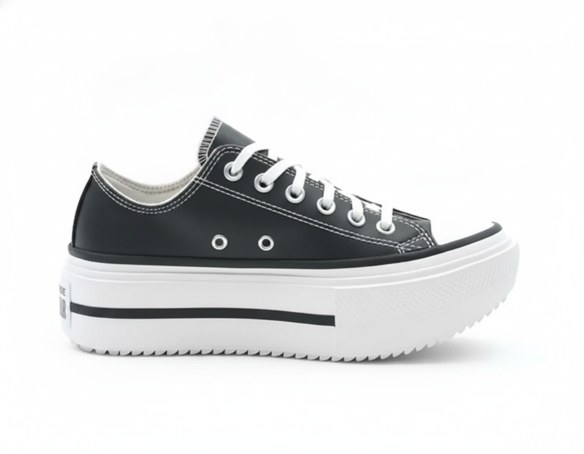 Zapatilla Urbana con Plataforma para Mujer - Negra