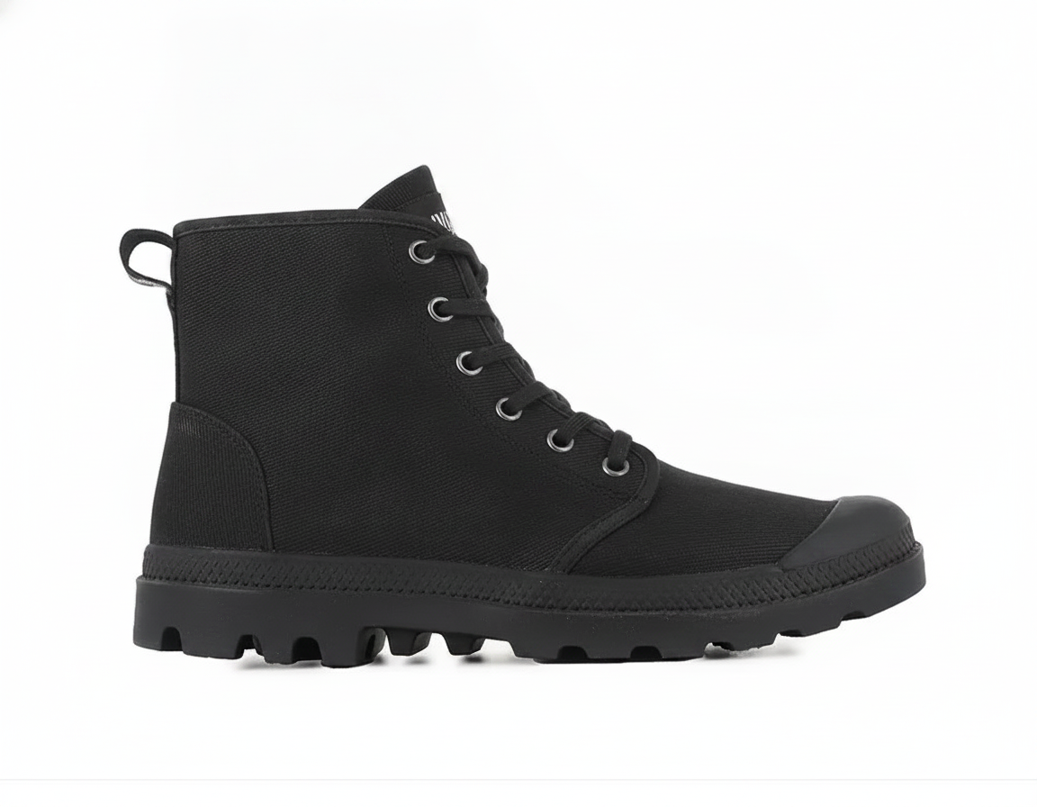 Zapatilla de Lona Tipo Bota Unisex Negra