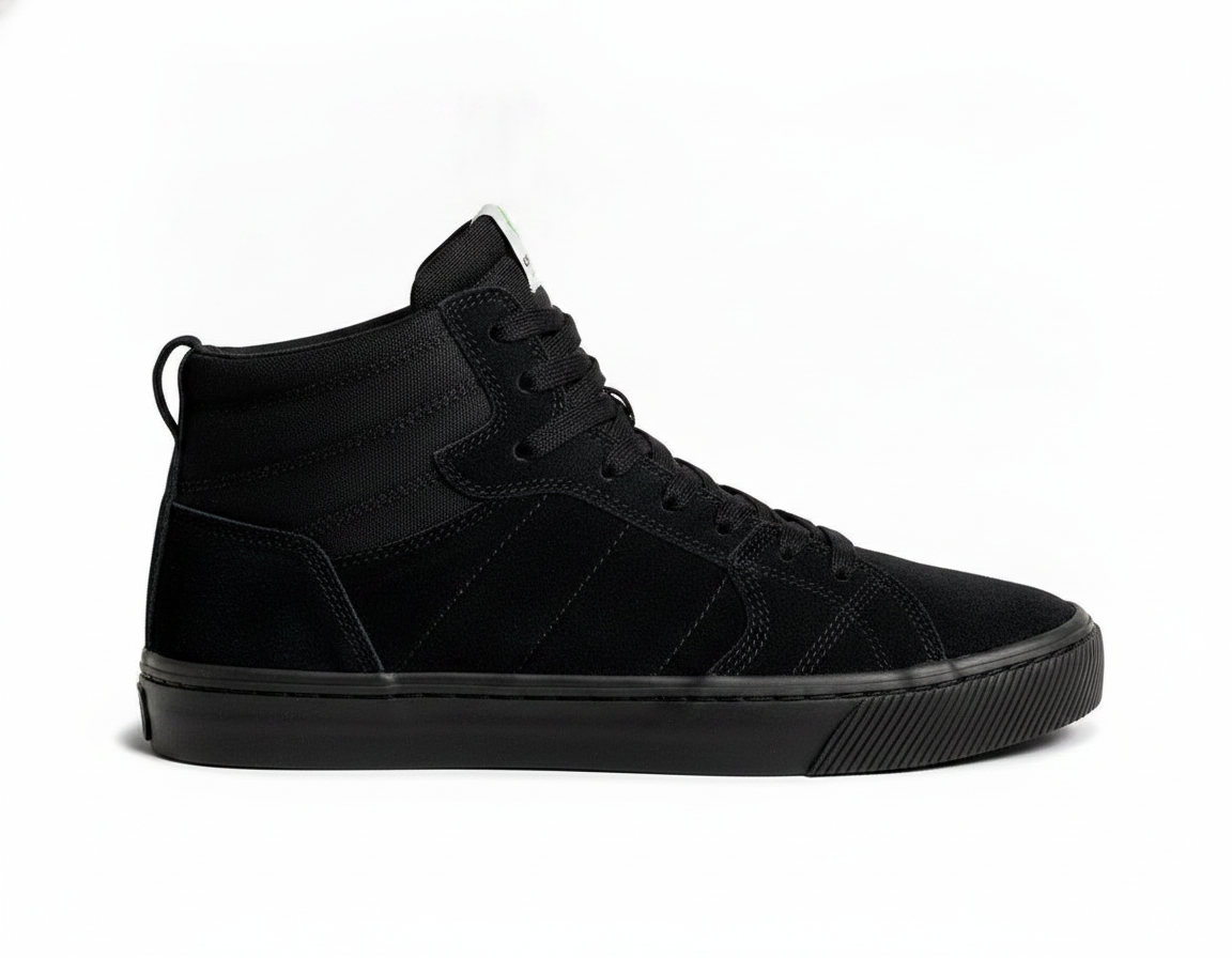 Zapatilla Skate Caña Alta Hombre Negra
