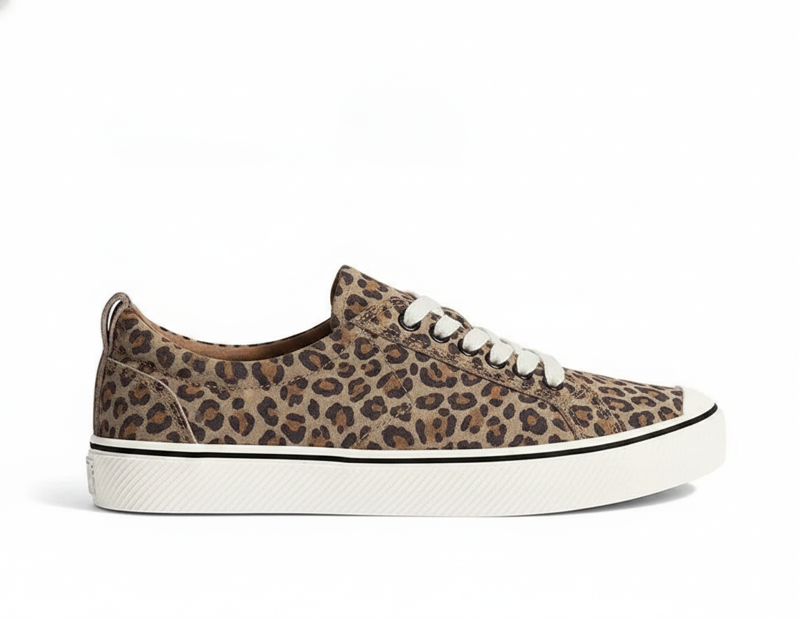 Zapatilla Casual Urbana con Rayas para Mujer - Café