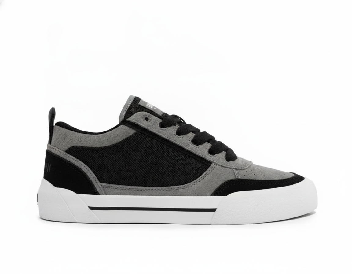 Zapatilla Urbana Casual Unisex de Gamuza y Malla - Gris