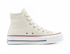 Zapatillas Plataforma Casuales de Lona Mujer Blancas