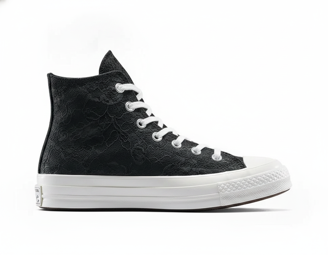 Zapatillas Urbanas Casuales de Lona Mujer Negro