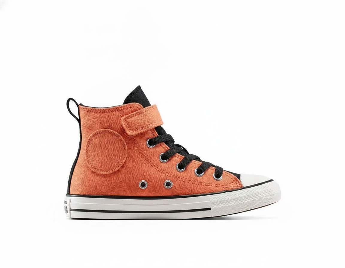 Zapatillas Clásicas Lona Niños Naranjo - Estilo Urbano Casual