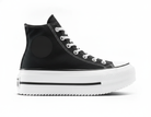 Zapatillas Casuales de Plataforma Con Caña Mujer Negro
