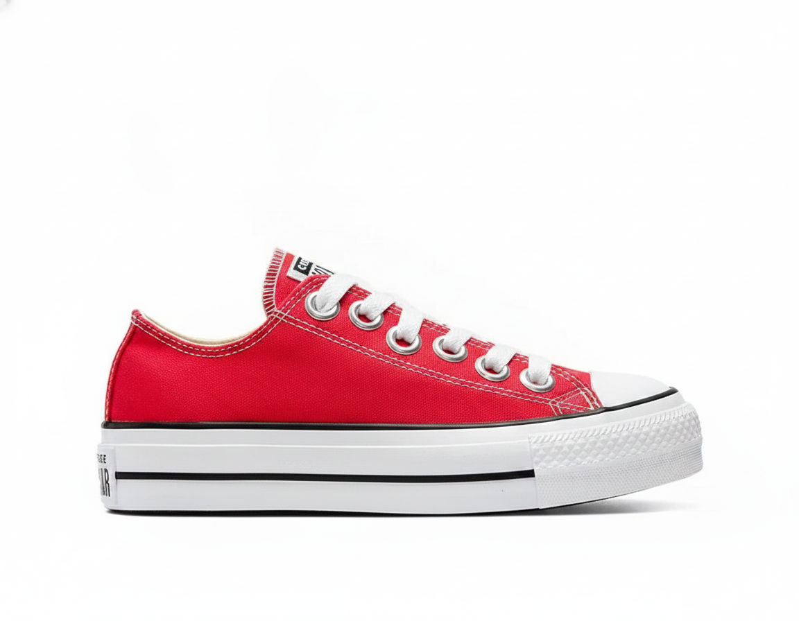Zapatilla Urbana de Plataforma Mujer Rojo
