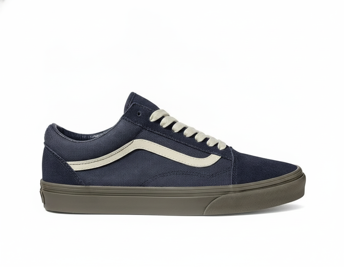 Zapatillas Casuales Urbanas Lona Hombre Azul
