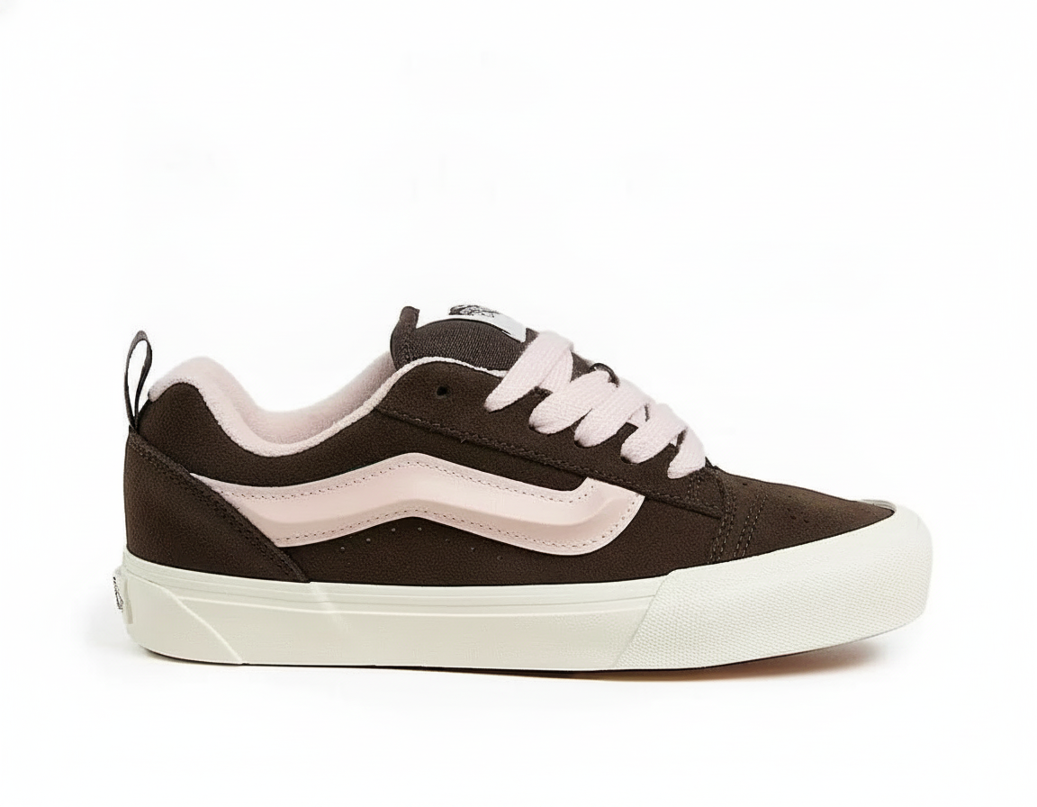 Zapatilla Urbana Casual Puffy Mujer Café - Rosado