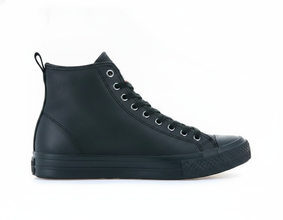 Calzado Urbano Unisex de Cuero Caña Media Negro