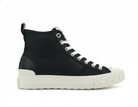 Zapatilla Urbana de Caña Media Cuero Unisex Negro