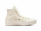 Zapatilla con Plataforma de Cuero para Mujer Blanca
