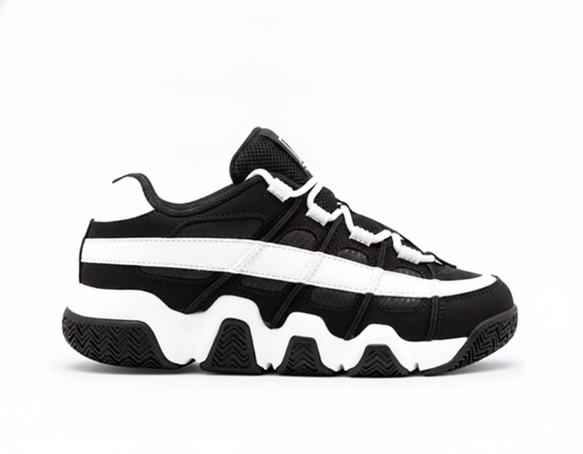 Zapatillas Urbanas Hombre Negras Estilo Retro